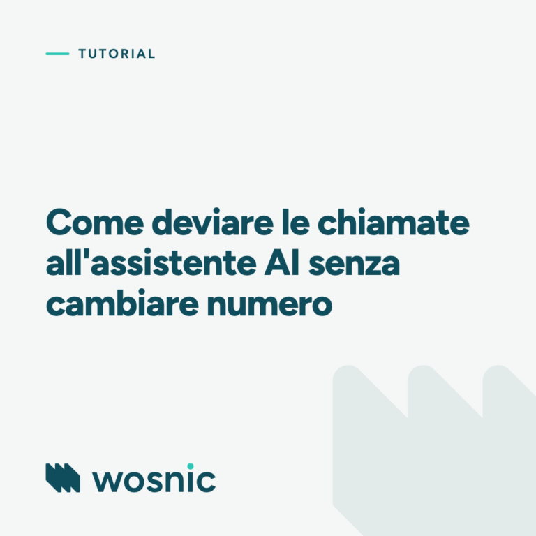 Come deviare le chiamate all'assistente AI senza cambiare numero